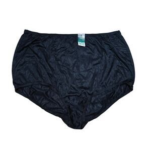 Vanity Fair Perfectly Yours Ravissant Nylon Full Pantie 15712 Black 11 / 4XL